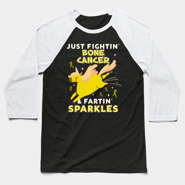 bone cancer funny unicorn farting sparkles Baseball T-Shirt by TeesCircle